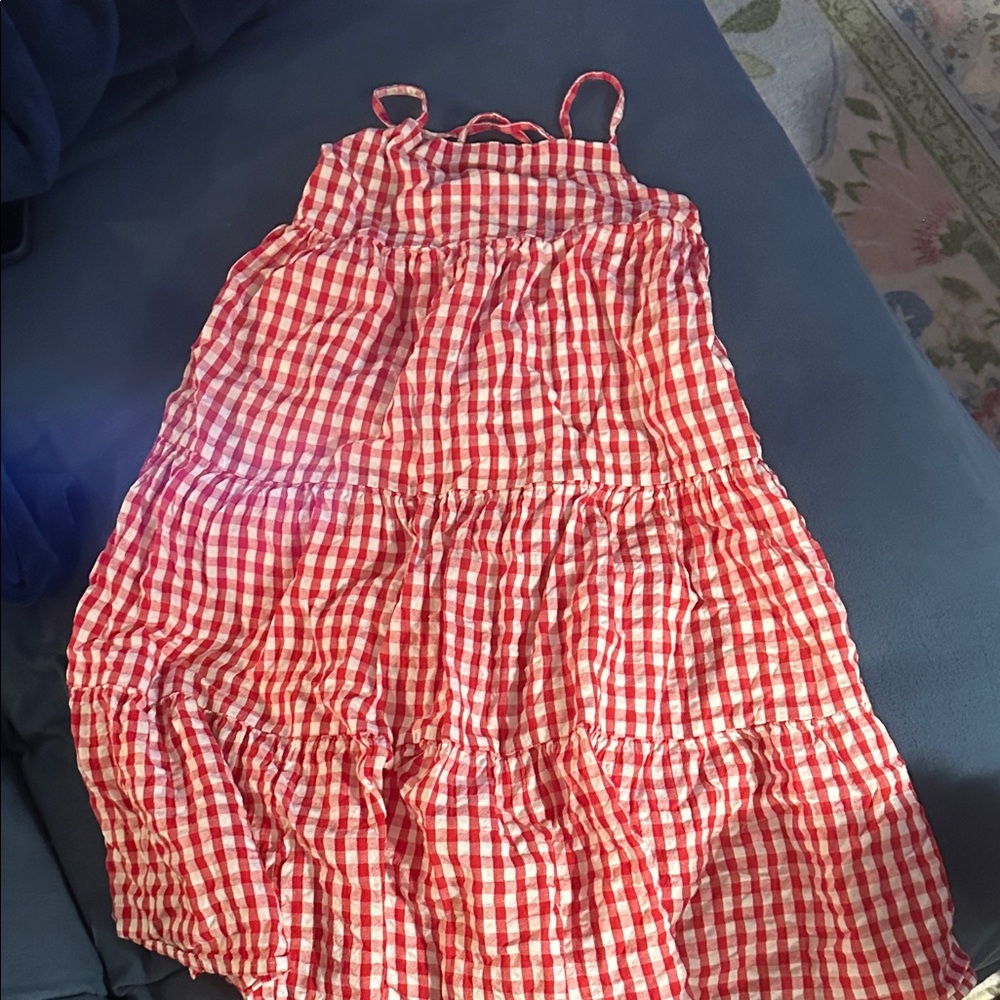 GAP Kids Red and White Checkered Dress